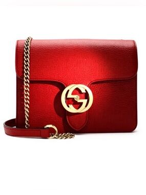 Gucci Interlocking G Small Dollar Red Crossbody